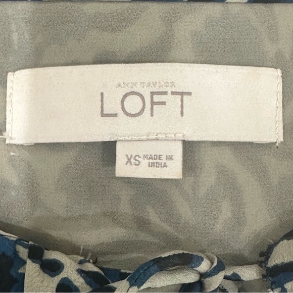 LOFT Black and Cream Floral Dress - Picture 6 of 8